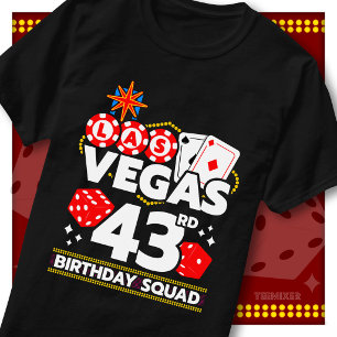 Vegas 43. Geburtstagsgruppe Casino Party passend g T-Shirt