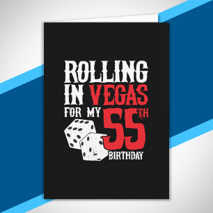 Vegas 55th Birthday Party - Rolling in Vegas Karte