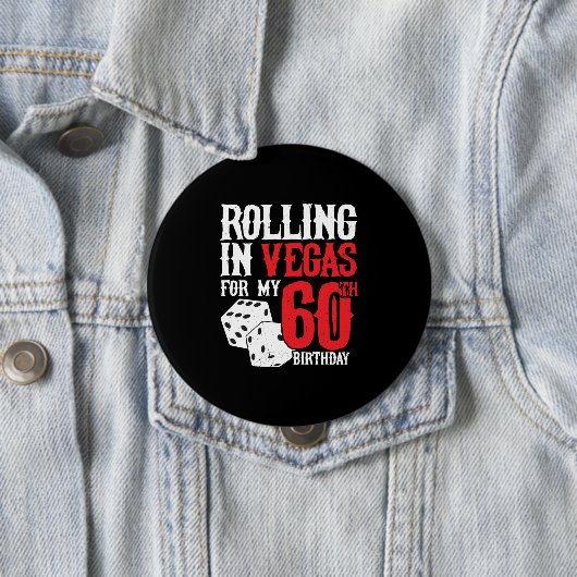 Vegas 60th Birthday Party - Rolling in Vegas Button (Beispiel)