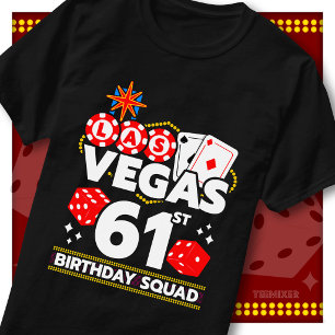 Vegas 61. Geburtstags-Squad-Casino-Party zum passe T-Shirt