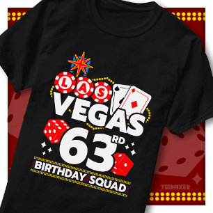 Vegas 63. Geburtstags-Squad-Casino-Party zum passe T-Shirt