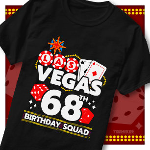Vegas 68. Geburtstagsgruppe Casino Party Matching T-Shirt