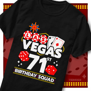 Vegas 71. Geburtstags-Squad-Casino-Party zum passe T-Shirt