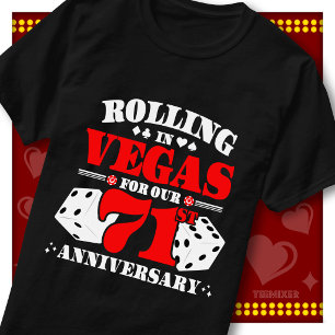 Vegas 71. Hochzeitspaar Casino Rollende Würfel T-Shirt