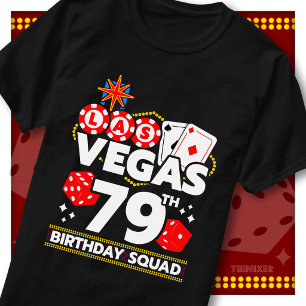Vegas 79. Geburtstags-Squad-Casino-Party passend d T-Shirt