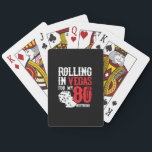 Vegas 80th Birthday Party - Rolling in Vegas<br><div class="desc">Going to Vegas for your 80th birthday? This "Rolling in Vegas for My 80th Birthday" design is a fun 80th birthday gift for a trip to Las Vegas & souvenir to remember turning 80 years old with a birthday party in Vegas! Great Überraschung vakant gift!</div>