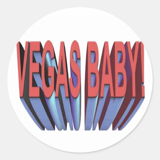 VEGAS BABY! AUFKLEBER (Vorderseite)
