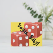 Vegas Baby Dice Postcard Postkarte (Stehend Vorderseite)