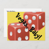 Vegas Baby Dice Postcard Postkarte (Vorne/Hinten)