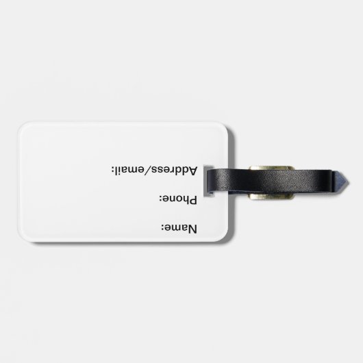 Vegas-Baby! Gepäckanhänger - Redheadversion (Rückseite horizontal)