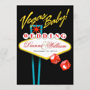 Vegas Baby! Hochzeit Speichern Sie das Datum schwa Save The Date