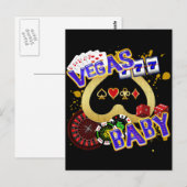 VEGAS BABY POSTKARTE (Vorne/Hinten)