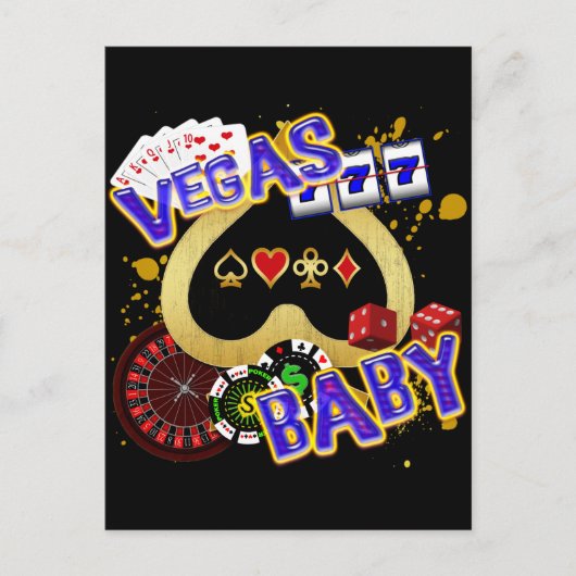 VEGAS BABY POSTKARTE (Vorderseite)