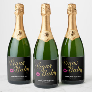 Vegas Baby Wein- und Sektetiketten Schaumweinetikett