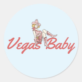 Vegas Babyaufkleber Runder Aufkleber