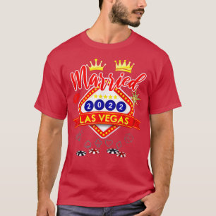 Vegas Bachelor Party Verheiratet in Vegas Groom Br T-Shirt