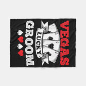 Vegas Bachelor Party Verheiratet in Vegas Groom Sq Fleecedecke (Vorderseite (Horizontal))
