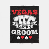 Vegas Bachelor Party Verheiratet in Vegas Groom Sq Fleecedecke (Vorderseite)
