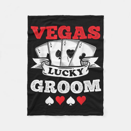 Vegas Bachelor Party Verheiratet in Vegas Groom Sq Fleecedecke (Vorderseite)