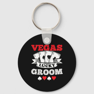 Vegas Bachelor Party Verheiratet in Vegas Groom Sq Schlüsselanhänger