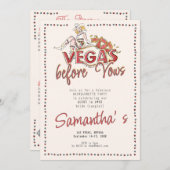 Vegas Before Vows Casino Einladung (Vorne/Hinten)