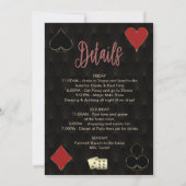 Vegas Before Vows Casino Great Gatsby Bachelorette Einladung (Rückseite)