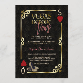 Vegas Before Vows Casino Great Gatsby Bachelorette Einladung