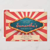 Vegas Before Vows Modern Lucky Casino Einladung (Vorne/Hinten)