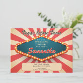 Vegas Before Vows Modern Lucky Casino Einladung (Stehend Vorderseite)