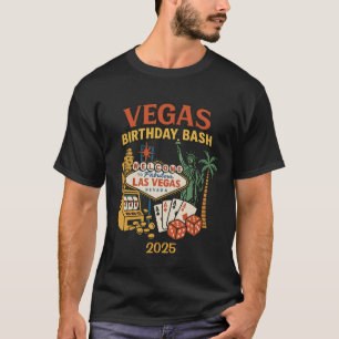 Vegas Birthday Bash Benutzerdefiniertes Datum und T-Shirt