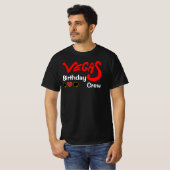 Vegas Birthday Crew Anpassbare Gruppenanpassung T-Shirt (Vorne ganz)