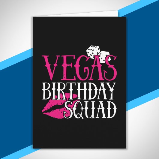 Vegas Birthday Party Group Gift Vegas Squad Karte