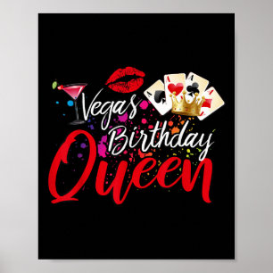 Vegas Birthday Queen Funny Friend Vacation Party G Poster