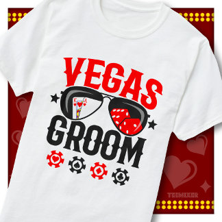 Vegas Bräutigam Junggesellenabschied Casino Würfel T-Shirt
