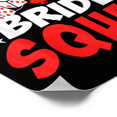 Vegas Bride Squad Wedding Junggeselinnen-Abschied Poster (Ecke)