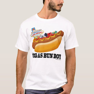 Vegas-Brötchen-Jungen-Würstchen-Logo T-Shirt