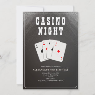 Vegas Casino Blackjack Poker Night Partys Einladung