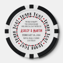 Vegas Casino Card Anzug Hochzeit Vielen Dank Pokerchips