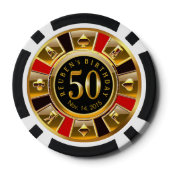 Vegas Casino Chip Red & Black (Rückseite)