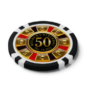 Vegas Casino Chip Red & Black (Oberseite)