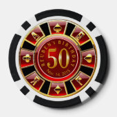 Vegas Casino Chip Red & Black (Rückseite)