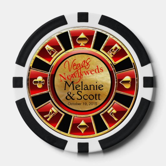 Vegas Casino Chip Red & Black (Vorderseite)