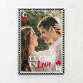 Vegas Casino Hochzeitskarte Lucky in der Liebe Dreifach Gefaltete Einladung (Cover)