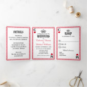 Vegas Casino Hochzeitskarte Lucky in der Liebe Dreifach Gefaltete Einladung (Innenseite)