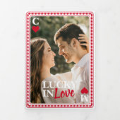 Vegas Casino Hochzeitskarte Lucky in der Liebe Dreifach Gefaltete Einladung (Cover)