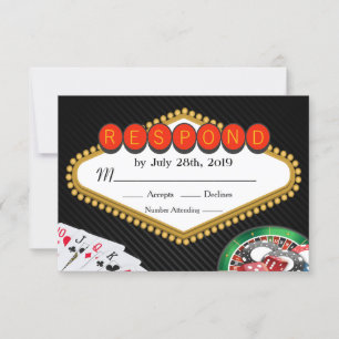 Vegas Casino Marquee RSVP-Antwort RSVP Karte
