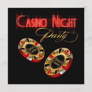 Vegas Casino Nacht FRAGEN SIE MICH, IHREN NAMEN AU Einladung