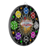 Vegas Casino Night Dartboard Dartscheibe (Vorderseite Links)