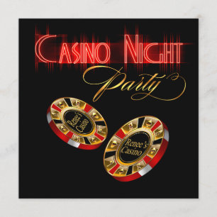 Vegas Casino Night FRAG MIR 2 PUT DEINEN NAMEN AUF Einladung