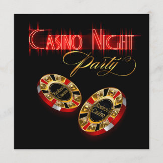 Vegas Casino Night FRAG MIR 2 PUT DEINEN NAMEN AUF Einladung